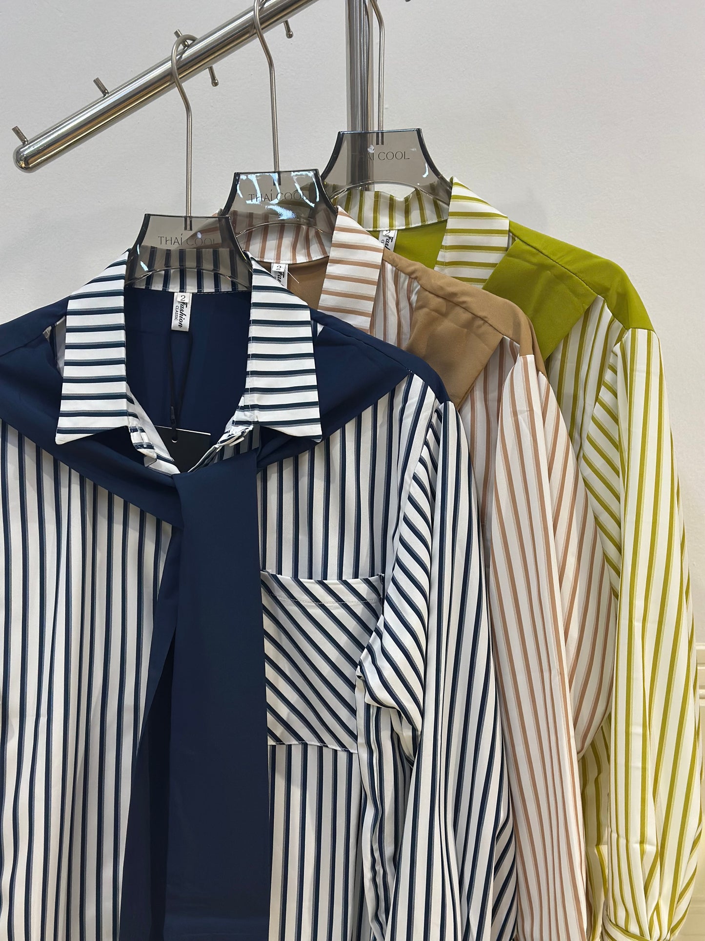 韩系假两件披肩衬衫 #TC299