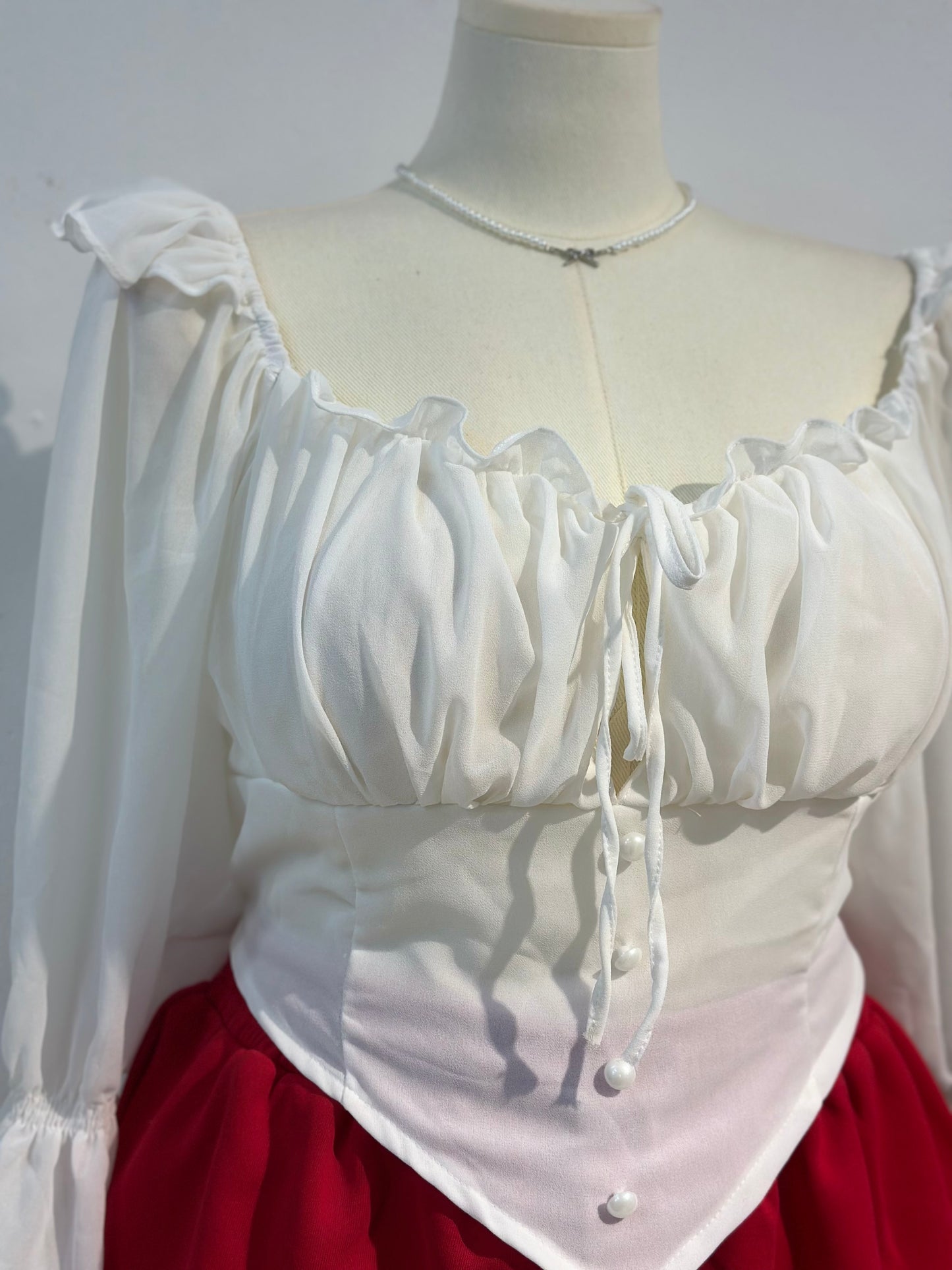 雪纺长袖上衣 #TC211