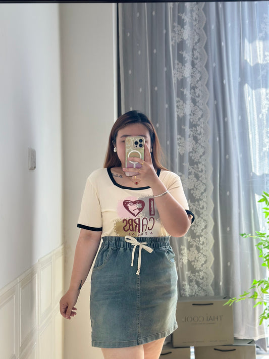 高腰牛仔短裙 #TC276