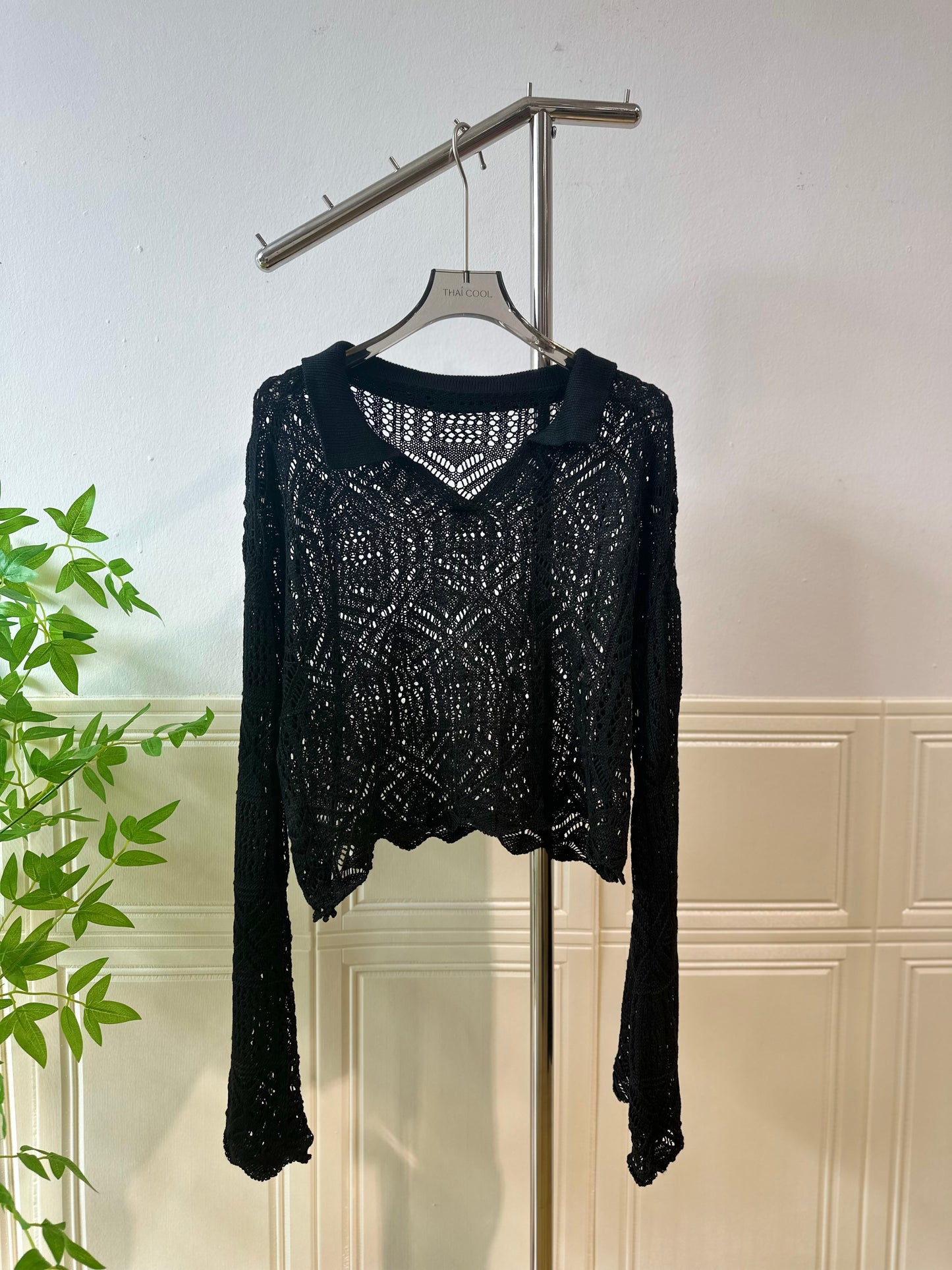 韩系镂空针织上衣 #TC266