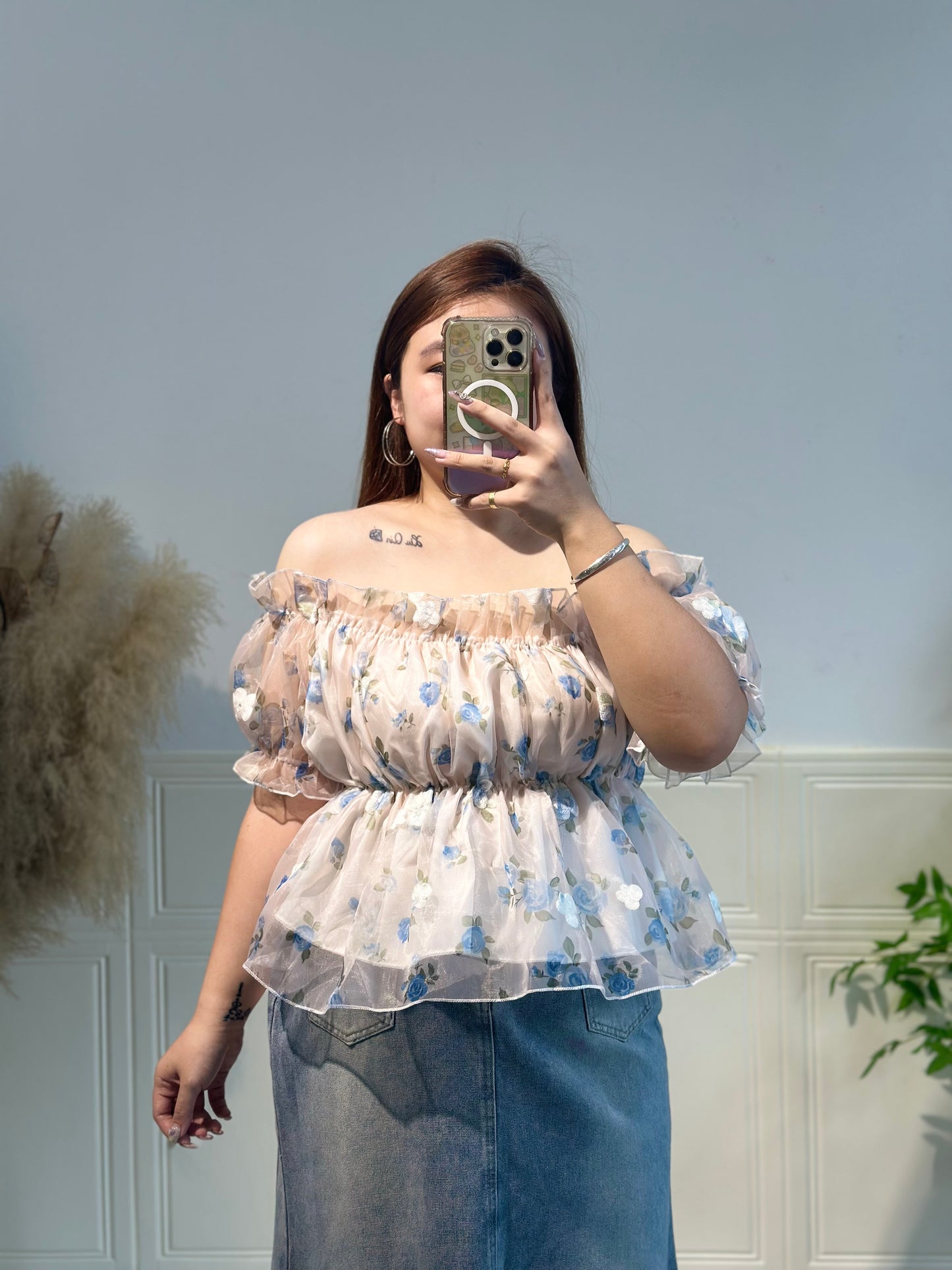 法式甜甜碎花上衣 #TC253