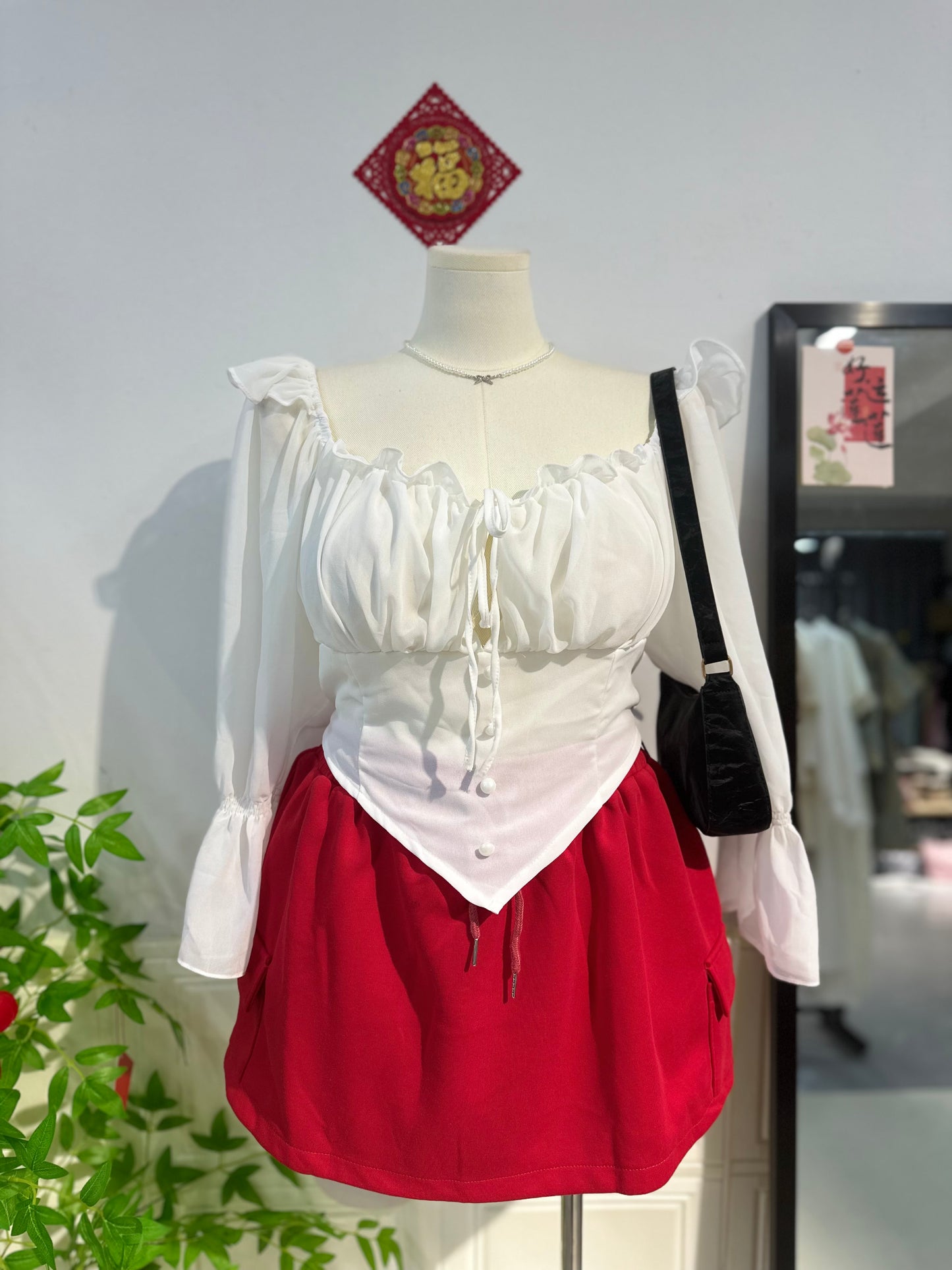 雪纺长袖上衣 #TC211