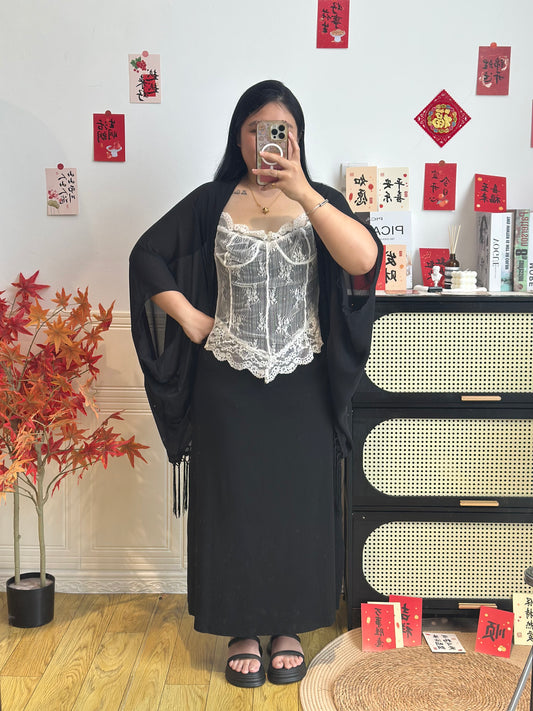 法式蕾丝纯欲套装 #TC320