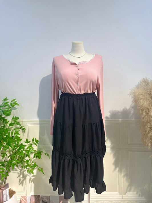 百搭绣花半身长裙 #TC249