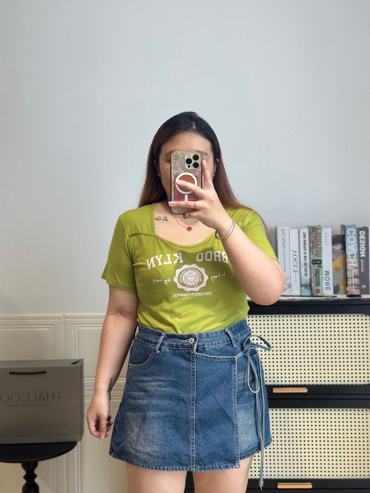 复古牛仔短裙 #TC282