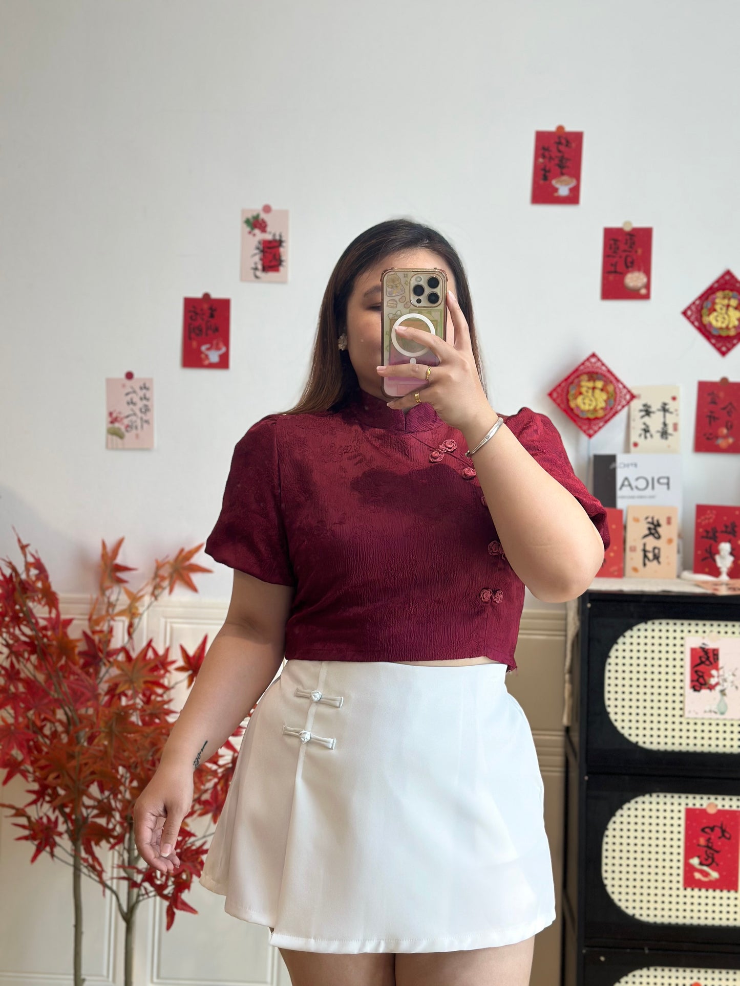 新中式提花上衣 #AX376