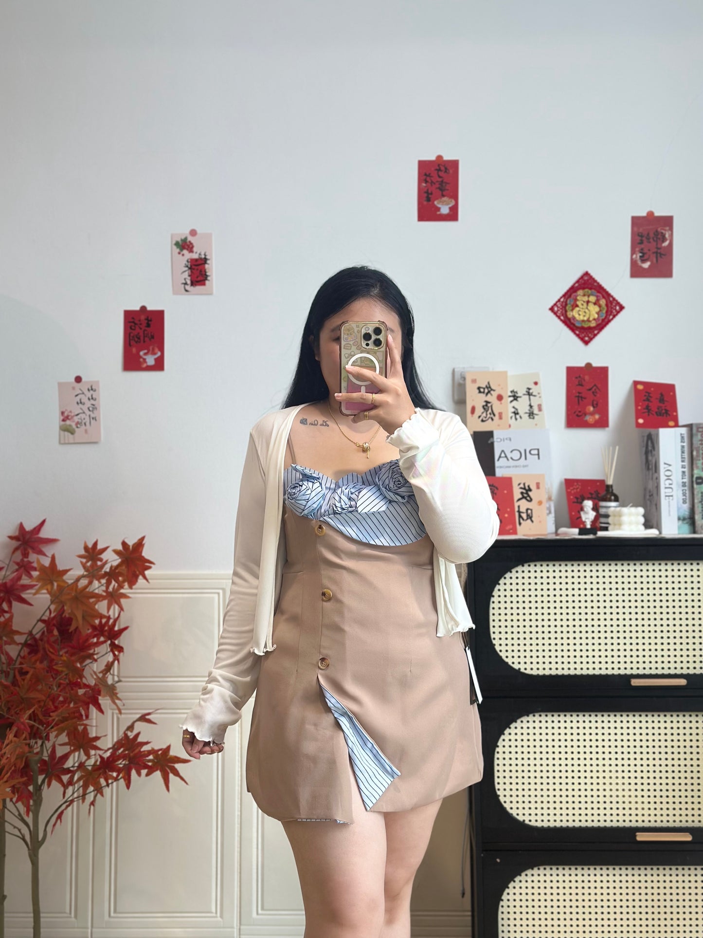 法式复古吊带裙 #TC322