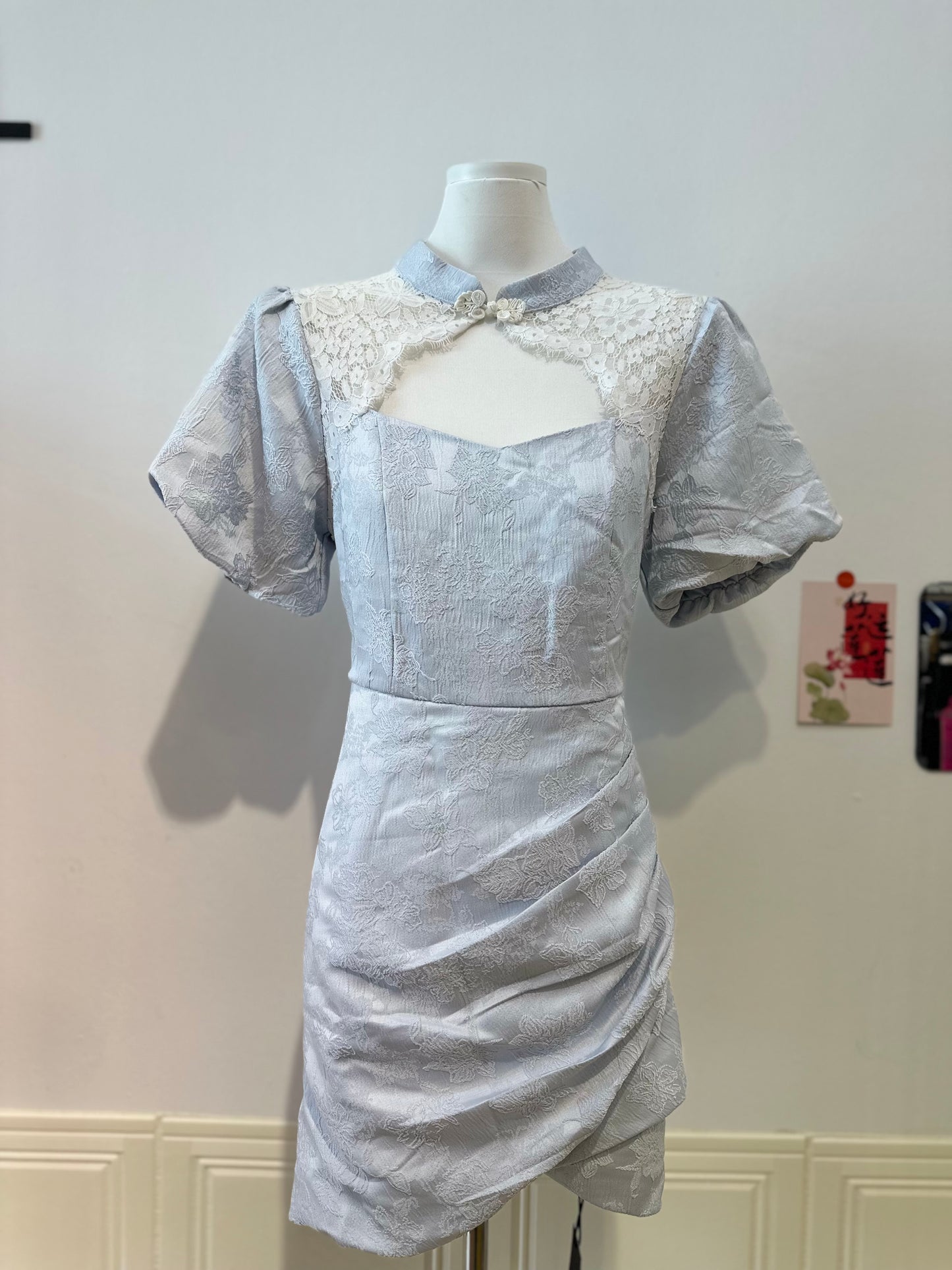 蕾丝立体旗袍 #AX836