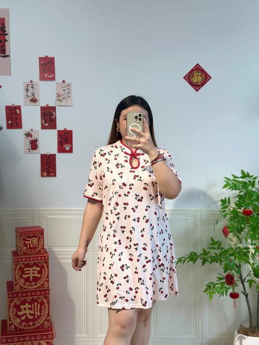 新中式车厘子旗袍 #TC200